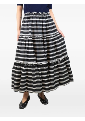 Lisa Marie Fernandez striped midi skirt - Black