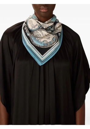Inoui Editions graphic-print square scarf - White