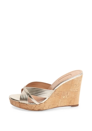 Aquazzura Sundance wedge sandals - Gold