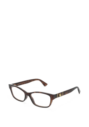 Gucci Eyewear Double-G tortoiseshell-effect glasses - Brown