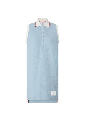 Thom Browne sleeveless polo mini dress - Blue