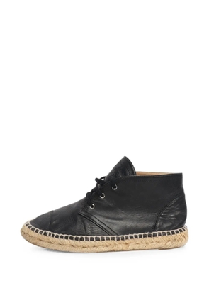 CHANEL Pre-Owned high-top leather espadrilles - Black