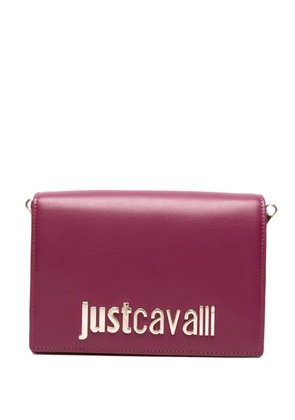 Just Cavalli logo-plaque shoulder bag - Purple