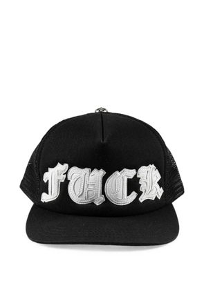 Chrome Hearts letter-patch trucker hat - Black