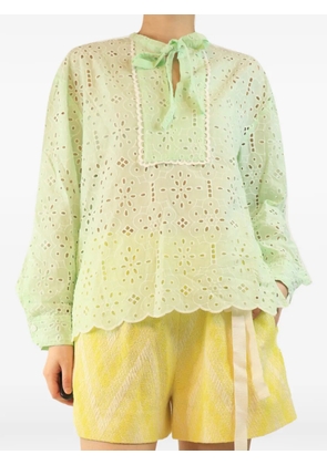 Baum Und Pferdgarten broderie-anglaise blouse - Green