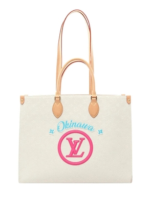 Louis Vuitton Pre-Owned 2021-2026 Monogram Jacquard Okinawa OnTheGo GM satchel - White