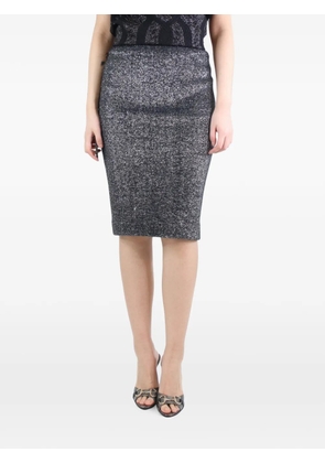 Jil Sander Pre-Owned Lurex-knit mini skirt - Grey
