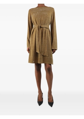 Vanessa Seward belted knit mini dress - Brown