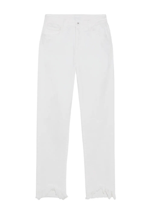 Simkhai River straigh-leg frayed-hem jeans - White