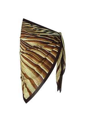 Roberto Cavalli printed pareo - Brown