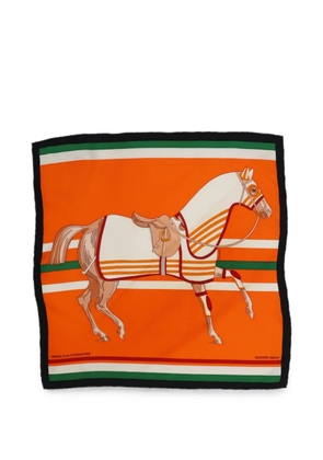 Hermès Pre-Owned Cheval a la Couverture square scarf - Orange