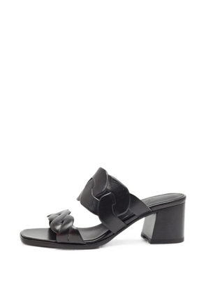 Hermès Pre-Owned Gaby leather sandals - Black