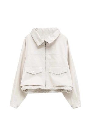 LOEWE layered drawstring-hem jacket - White