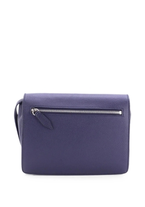Burberry Pre-Owned Macken Leather and Vintage Check Canvas Small crossbody bag - Blue
