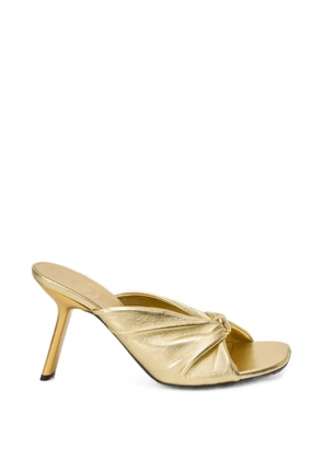 LOEWE Pebble gathered leather sandals - Gold