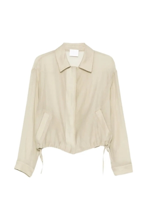 Su drawstring-hem shirt-style jacket - Neutrals