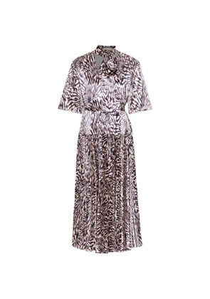 Ulla Johnson pleated abstract-print midi dress - Pink