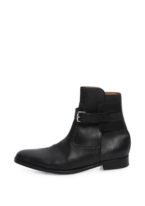 Hermès Pre-Owned buckled-detail ankle boots - Black