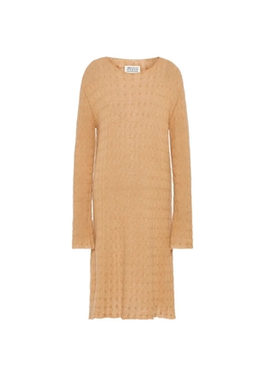 Maison Margiela cable-stitch knitted dress - Brown