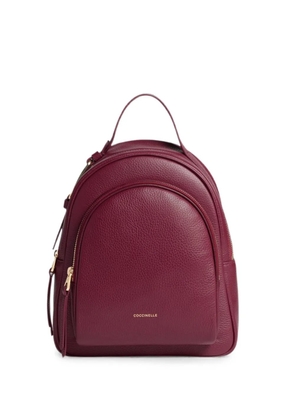 Coccinelle Malory grained-leather backpack - Red