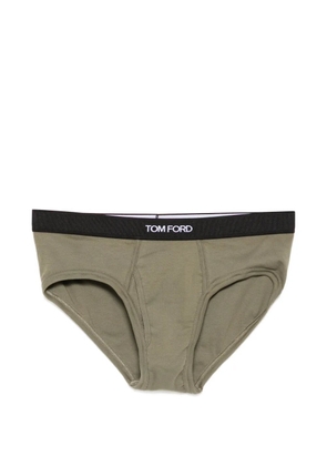 TOM FORD logo-waistband briefs - Green