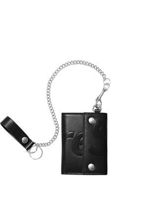 Supreme debossed-logo chain-link wallet - Black
