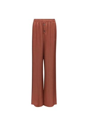 MM6 Maison Margiela viscose blend jacquard trousers - Brown