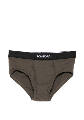 TOM FORD logo-waistband briefs - Green