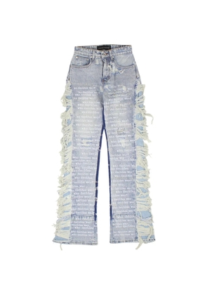 Who Decides War five-pocket printed jeans - Blue