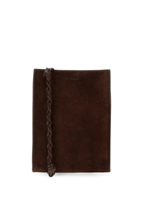 Jil Sander Tangle suede shoulder bag - Brown