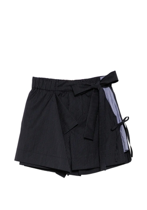 Craig Green pinstripe layered shorts - Blue