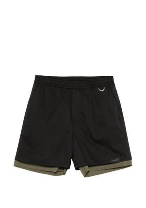 Low Brand layered-design shorts - Black
