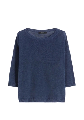 Weekend Max Mara linen three-quarter sleeve sweater - Blue