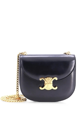 Celine Pre-Owned Triomphe Besace Clea Chain Flap Bag Leather shoulder bag - Black