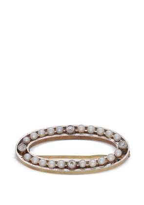 Vintage oval-shaped brooch - Silver