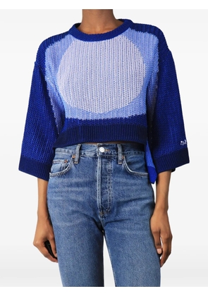 Marni Pre-Owned cropped knit jumper - Blue