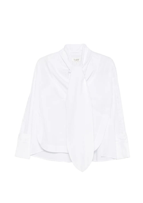 PSOPHIA tie-neck button-cuff blouse - White