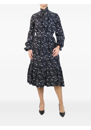 Catherine Prevost star-print belted midi dress - Black