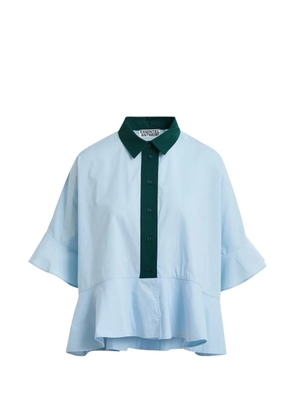 Essentiel Antwerp ruffled peplum shirt - Blue