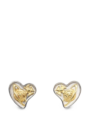 Vivienne Westwood Pre-Owned Orb heart-shaped earrings - Silver