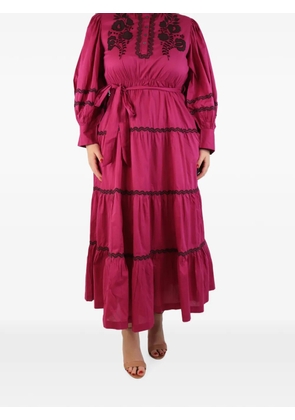 Antik Batik tiered embroidered dress - Pink