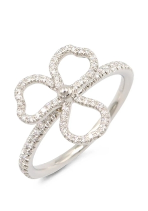 Tiffany & Co Eyewear 2010s Flowers-embelishment diamond ring - Silver