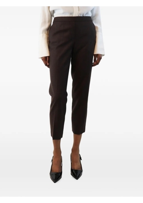 Theory elasticated-waistband cropped trousers - Brown