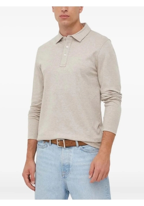 Michael Kors long-sleeve cotton polo shirt - Neutrals