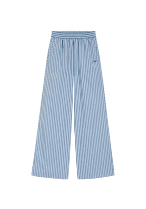 BOSS vertical-stripe elasticated-waistband trousers - Blue