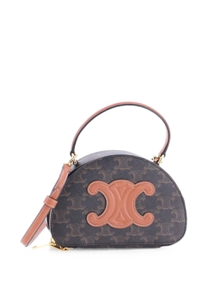 Celine Pre-Owned Half Moon Case Triomphe Coated Canvas with Leather pouch - Brown