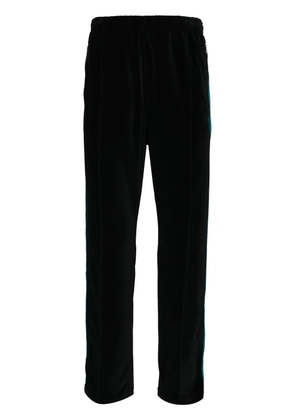 Needles logo-embroidered velour track pants - Black