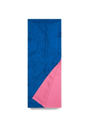 Shanghai Tang Crane and Pine scarf - Blue