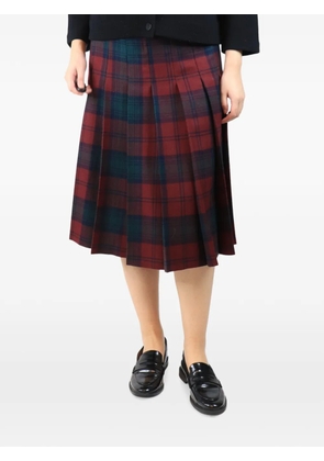 Red Valentino Vintage check-pattern midi pleated skirt