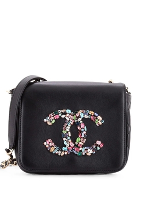 CHANEL Pre-Owned Giant Crystal CC Flap Bag Lambskin Mini crossbody bag - Black